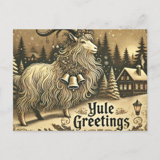 Cartes Pour Fêtes Annuelles Yule Salutations - Festive Chèvre Art de Vacances