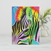 Cartes Pour Fêtes Annuelles Zany Zebra (Debout devant)