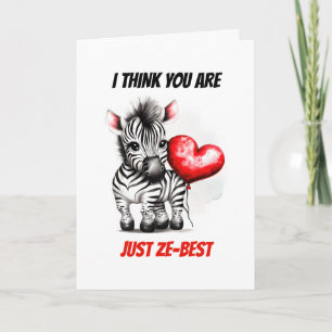 Cartes Pour Fêtes Annuelles Zebra puns   Vous n'êtes que le meilleur