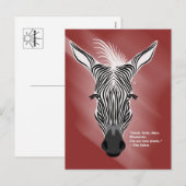 Cartes Pour Fêtes Annuelles Zebra without Labels Postcards (Devant / Derrière)