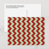 Cartes Pour Fêtes Annuelles Zigzag de Noël (Devant / Derrière)