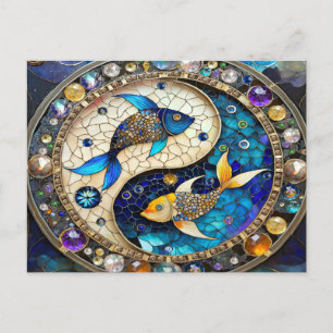 Cartes Pour Fêtes Annuelles Zodiaque - Poissons Yin et Yang