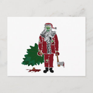 Cartes Pour Fêtes Annuelles Zombi le père noël