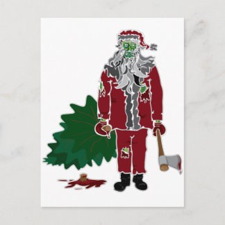 Cartes Pour Fêtes Annuelles Zombi le père noël