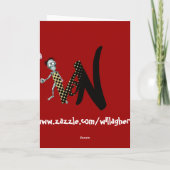 Cartes Pour Fêtes Annuelles zombi père Noël (Dos)