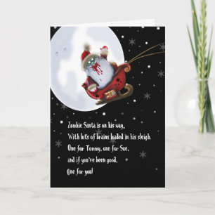 Cartes Pour Fêtes Annuelles zombi père Noël