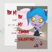 Cartes Pour Fêtes Annuelles Zombie Love (Devant / Derrière)