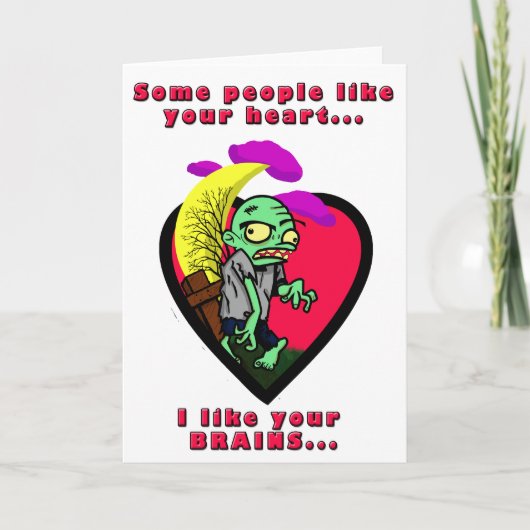Cartes Pour Fêtes Annuelles Zombie Valentine (Devant)