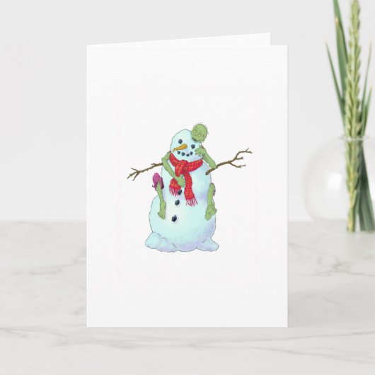 Cartes Pour Fêtes Annuelles zombie vs snowman (Devant)