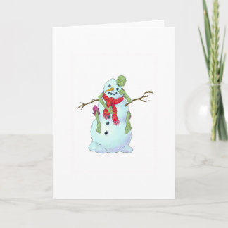 Cartes Pour Fêtes Annuelles zombie vs snowman