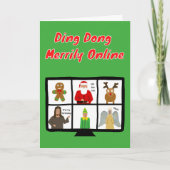 Cartes Pour Fêtes Annuelles Zoom amusant Noël carol pun père Noël Jesus (Devant)