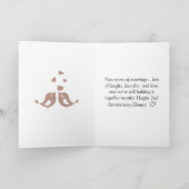 Cartes pour l'anniversaire du Mariage amusant - An (Intérieur)
