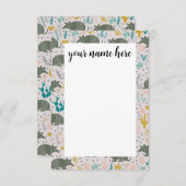 Cartes pour notes Armadillo personnalisés (Devant / Derrière)