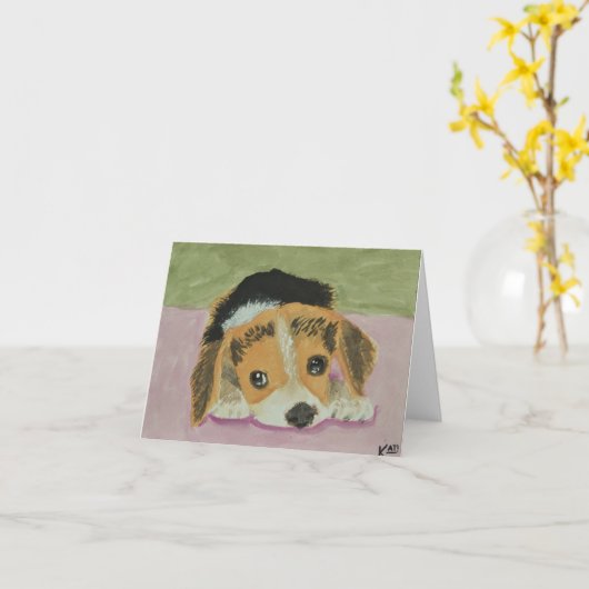 Cartes pour notes beagles (Fleur jaune)