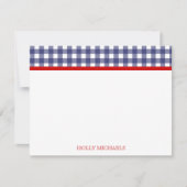 Cartes pour notes Blue En vichy & Red Flat (Devant)