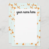 Cartes pour notes Corgi personnalisés (Devant / Derrière)