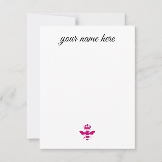 Cartes pour notes d'abeilles personnalisés (Devant)