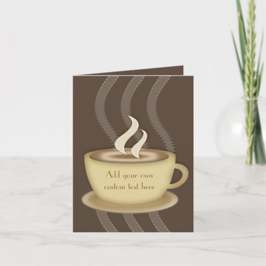 Cartes pour notes d'amants de café (Devant)