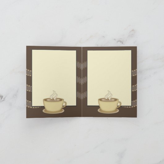 Cartes pour notes d'amants de café (Intérieur)