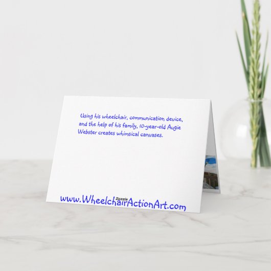 Cartes pour notes d'art d'action de fauteuil (Dos)