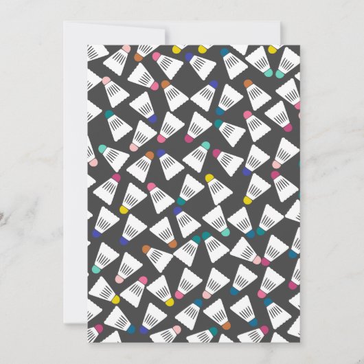 Cartes pour notes de badminton personnalisés (Devant)