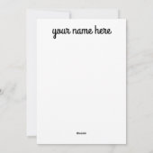 Cartes pour notes de badminton personnalisés (Dos)