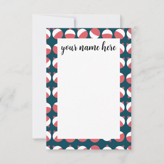 Cartes pour notes de Bobber de Pêche Personnalisés (Devant)