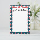 Cartes pour notes de Bobber de Pêche Personnalisés (Debout devant)
