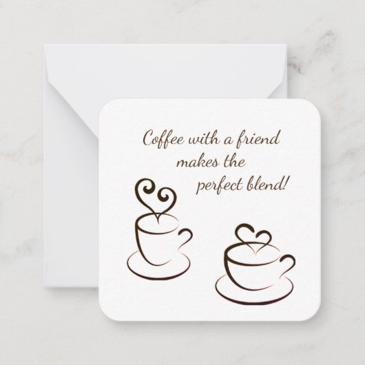 Cartes pour notes de café personnalisés (Devant)