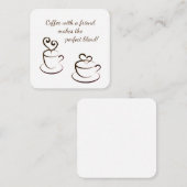 Cartes pour notes de café personnalisés (Devant / Derrière)
