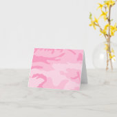 Cartes pour notes de camouflage rose (Fleur jaune)