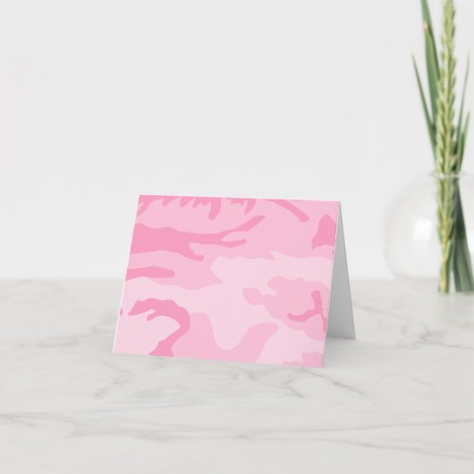Cartes pour notes de camouflage rose (Devant)