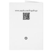 Cartes pour notes de conception de grenouilles pou (Dos)