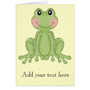 Cartes pour notes de conception de grenouilles pou