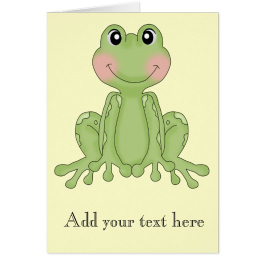 Cartes pour notes de conception de grenouilles pou (Devant)