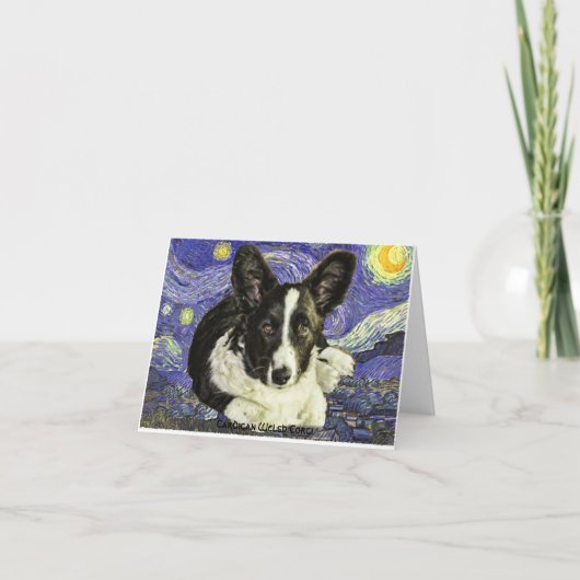 Cartes pour notes de corgi de Gallois de cardigan (Devant)