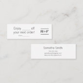 Cartes pour notes de coupon (Devant / Derrière)