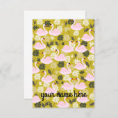 Cartes pour notes de cygne personnalisés (Devant / Derrière)