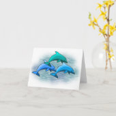 Cartes pour notes de dauphin (Fleur jaune)