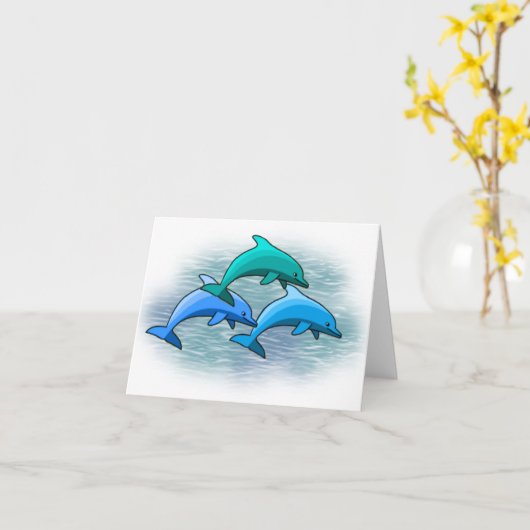 Cartes pour notes de dauphin (Fleur jaune)