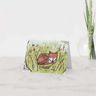 Cartes pour notes de Fox couché