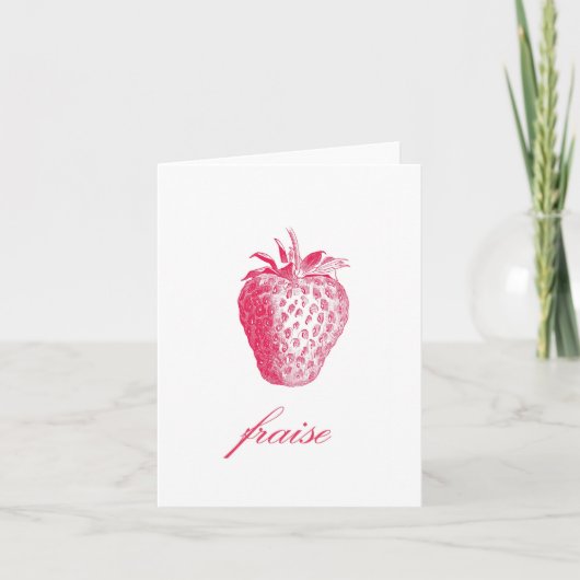 Cartes pour notes de fraise (Fraise) (Devant)
