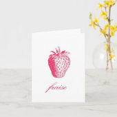 Cartes pour notes de fraise (Fraise) (Fleur jaune)
