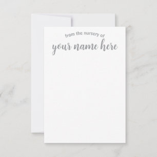 Cartes pour notes de garderie pour bébés personnal