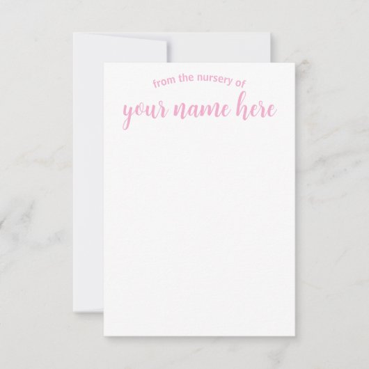 Cartes pour notes de garderie pour bébés personnal (Devant)