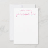 Cartes pour notes de garderie pour bébés personnal (Dos)