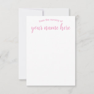Cartes pour notes de garderie pour bébés personnal