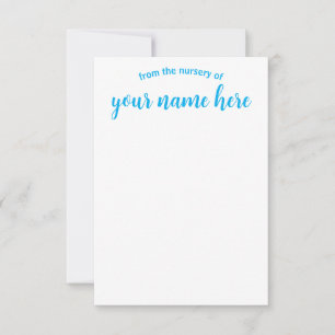 Cartes pour notes de garderie pour bébés personnal