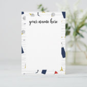 Cartes pour notes de golf personnalisés (Debout devant)