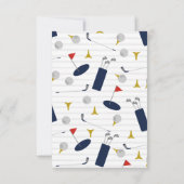 Cartes pour notes de golf personnalisés (Dos)